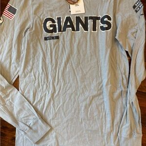 Men's Giants Long Sleeve Shirt - Gray salute to service size small‎